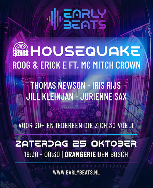 Line-up, Orangerie Den Bosch, Early Beats Line-up zaterdag 25 oktober | Orangerie Den Bosch, Early Beats